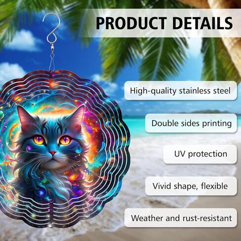 Chihuahua Native American Wind Spinner, Chihuahua Native American Wind Spinner Hanging for Yard and Garden, Unique Gift Wind Spinner, 3D Hanging Wind Spinner Outdoor in Kuwait