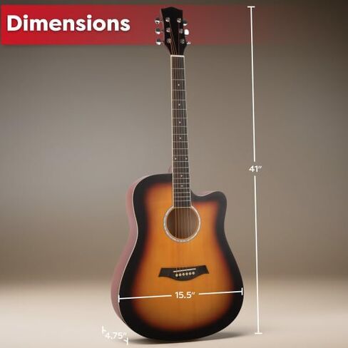 41 in Acoustic Guitar - Guitar Kit with Case و Strap و Capo و Trings و Picks - Geitars المبتدئين للأطفال والبالغين بواسطة Hey Play (Blue) in Kuwait
