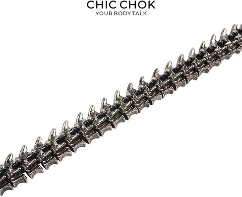 CHICCHOK Dragon Themed Bracelet – Stylish Bone Design, A Fusion of Steel and Leather (L) in Saudi Arabia