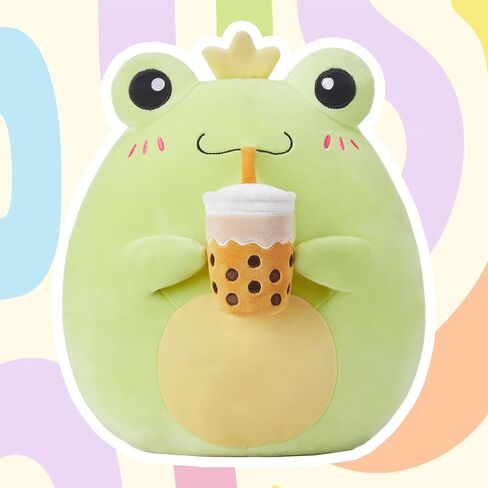 مجموعة كبيرة من الضفدع الفخم لعبة حيوانية محشوة ، ألعاب كبيرة ذات حجم ناعم 13 "سمين kawaii المعانقة الوسائد احتضان أفلام قابلة in Kuwait