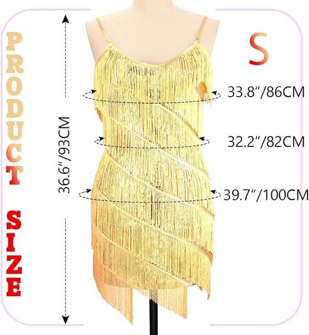 فستان REETAN ذو شرابة لاتينية مزين بالترتر وحزام سباغيتي لملابس رقص الباليه للنساء in Kuwait