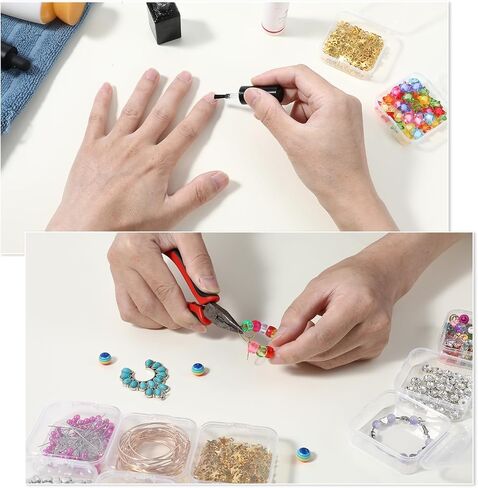 100 Pcs Small Plastic Boxes Clear Bead Organizer Box Mini Clear Box with Hinged Lids Bead Storage Organizer Small Bead Organizer Square Plastic Storage Cases Craft Storage Box for Small Items in Kuwait