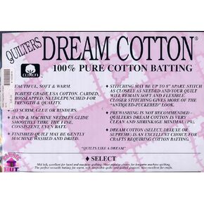 Quilters Dream Natural Cotton Batting Select Loft - Craft