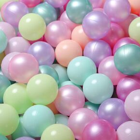 TRENDPLAY Large Macaron Balls - 2.75" 50 Count Plastic Children's Toy Balls for Birthday Parties, Games, Pool