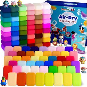 Air Dry Clay 102 Colors, Modeling Clay for Kids, Model Magic Clay, DIY Molding Clay Kit with Sculpting Tools, Soft and Non-Sticky, Arts and Crafts Gift for Boys Girls Kids.