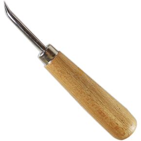 6.5 "Burnisher المنحني | 2.25" رمح من الفولاذ المقاوم للصدأ مع مقبض خشبي 4.25 "| 1.6 أونصة الوزن | رائع لصنع المجوهر