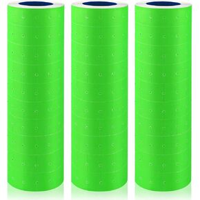 30 Rolls 15000 Price Gun Labels for Mx-5500 White Price Marker Stickers, Super Sticky Label Paper Tag Labels (Green)