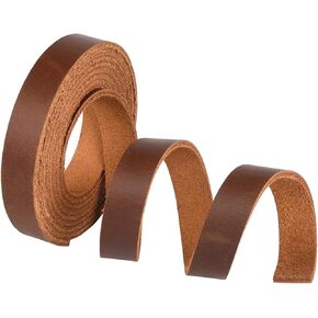 Top Grain Leather Strap 1/2 Inch Wide 72.5 Inch Long 2mm Thick Dark Brown Single Sided Flat Leather Strip Cord for Necklace Bracelet Jewellery Belts Making Pet Collars DIY Craft Projects(1/2''x72.5'')