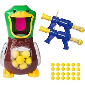 لعبة Duck Target Game ، ألعاب إطلاق النار على البطة للأطفال من 3 إلى 5 سنوات ، وحزمتان من ألعاب الرغوة مع الهدف ، وهدية منافسة منافسة للبنين والبنات 5 6 7 8+ سنوات (نسخة بسيطة) (نسخة بسيطة)