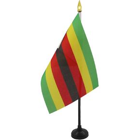 علامة الجدول Zimbabwe 4 '× 6' ' - علامة مكتب زيمبابوي 15 × 10 سم - أعلى الرمح الذهبي - علم AZ