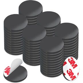 Small Magnets with Adhesive Backing for Crafts,Self Sticky Magnetic Sticker,Round Adheisve Dot Magnets for Classroom (36Pcs Circle 3/4 X 0.08 Rubber Magnets)
