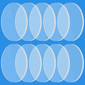 Copkim 10 PCS استبدال عدسة الليزر المتوافقة مع D1 ، D1 Pro ، M1 Series Laser Engraver Cynater Crystal Lens متوافقة مع وحدة الصمام الثنائي 10W 20W (14 مم)