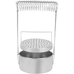 JANKOW Stainless Steel Paint Brush Cleaner, Leak-Proof Portable Double Layer, Artist Brush Cleaner with Wash Tank, Removable Filter Screen with Holder Spring, Oil Painting Washing Barrels
