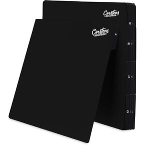Heavy Duty Vinyl Record Dividers A-Z| 12" LP Record Dividers with Tabs | Pack of 26 Record Alphabet Dividers | Black | Made in The USA | Vinyl Record Organizer Tabs for Side Browsing