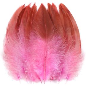 SOGUGOM Mardi Gras Rooster Tail Feathers - 200 pcs 5-7 inch Natural Rooster Tail Feathers Bulk for Mardi Gras, Costume and Party(Mardi Gras)
