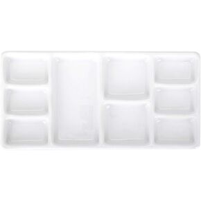 VanEnjoy White Square Ceramic Artist Paint Palette,Porcelain Watercolor Palette,Ceramic Mixing Tray for Watercolor Gouache Painting