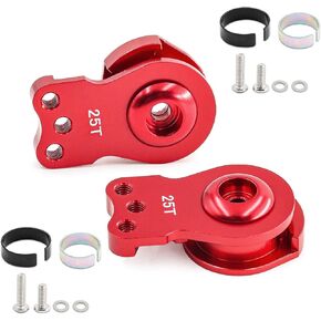 2PCS Aluminum 25T Adjustable Servo Saver High-Torque Servo Arm Compatible with 1/10 Traxxas TRX4 TRX6 SCX10 RC Cars