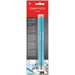 Caran d'Ache Sketcher Non-Photo Blue 2 Pc Blister Card (903.302 )