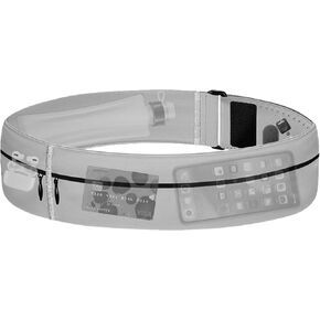 Running Belt for Men & Women - Water & Sweat-Resistant No Bounce Runners Fanny Pack for Phone, Keys, Cards & Money, Adjustable Running Band for Marathon, Jogging, Hiking, Cycling - Grey