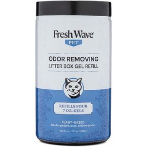 Fresh Wave Odor Removing Litter Box Jumbo Gel, 30 oz. – Safe Pet Odor Eliminator & Refill, Odor Control Cat Litter Box, Cat Odor Eliminator for Home, Pet Deodorizer for Litter Box Area