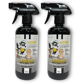 Urine Odor Eliminator Spray Completely & Safely Removes Cat Urine, Dog Pee, & Human Urine Odor Quickly from Carpet, Mattress, Hardwood Floor, & More - 2 16oz (WeeWee Fresh)