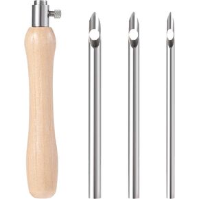 JJUNW 5 Pcs Punch Needle Tool, Interchangeable Head Punch Needle Frame, Needle Punch Embroidery Pen for Beginner DIY Craft Floss Cross Stitching Embroidery Tools