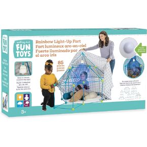 Rainbow Light Up Fort 85 Pieces Designed for Children Ages 5+ Years, Multi