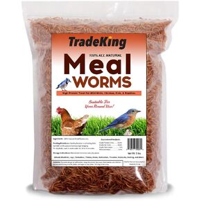 5 lb Dried Mealworms - High Protein Treat for Wild Birds, Chicken, Fish & Reptiles