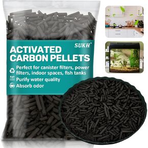 Sukh 310g Activated Carbon Pellets - Activated Charcoal Bulk Activated Carbon Aquarium Charcoal Pellets Activated Charcoal Filter Carbon Aquarium Filter for Waterbox Aquariums Pond Fish Tank