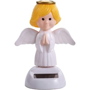 White Solar Powered Dancing,Angel Solar Dancing Figures,Solar Powered Shaking Hand,for Car Decoration Window Car Dashboard Decor Solar Power Kits