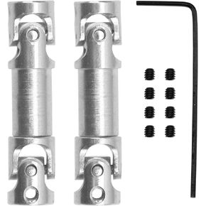 2Pcs Vgoohobby 2mm 3mm 4mm Metal RC Drive Shaft CVD Driveshaft Compatible with WLtoys Axial MN Model WPL Tamiya 1/24 1/18 1/16 1/14 1/12 RC Military Crawler Car Tractor Truck (60-80mm 3-3)
