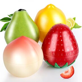 4 Pack Hand Cream Gifts Set For Women, Easter Basket Stuffers, Hand Lotion for Dry Cracked Hands, Mothers Day Gifts for Mom and Teacher Appreciation Gifts, 1.06 Oz (Strawberry, Pear, Lemon, Peach)