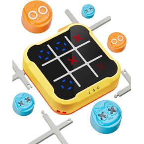 Tic Tac Toe Bolt Game 4-in-1 Handheld Portable Electronic Toy, Educational Board Games Puzzle for Kids and Adults, Perfect for Travel, Road Trips, and Birthday Gifts - Fun Memory Game