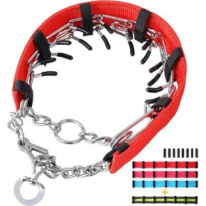 Vivipet Heavy Duty Hidden Delable Cog Prong Prong Twhiber للتدريب ومكافحة السحب ، طوق قابل للتعديل قابل للتعديل ، نصائح الراحة الإضافية ، أغطية منفصلة ، طوق Martingale متوسطة/كبيرة/كبيرة