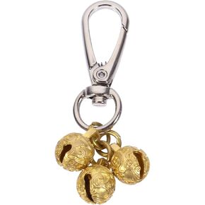 Key Chain Nativity Ornaments for Fengshui Bell Keychain Jingle Bell Keychain Pendant Lucky Bell Charm Bell Decor Bell Pendant DIY Metal Bell Handbag Gift Golden 1pc