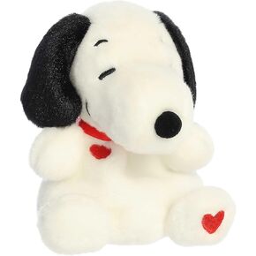 Aurora® Timeless Peanuts® Palm Pals™ Snoopy Hearts Stuffed Animal - Classic Characters - Lasting Memories - White 5 Inches