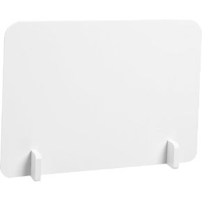 NUOBESTY Desktop Desk deskpad Desk Divider Office partitions and dividers freestanding Desktop Privacy Panel Sound Proof dividers Guard Board Student White Acrylic it can Move