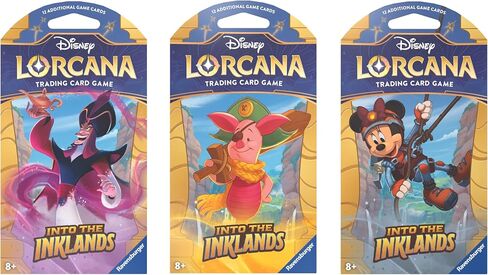 Ravensburger Disney Lorcana TCG: Into The Inklands Assorted Single Booster Pack (12 Cards) | Collectible Trading Cards | Ideal for Disney Fans & TCG Players | Suitable for Ages 8+ in Saudi Arabia