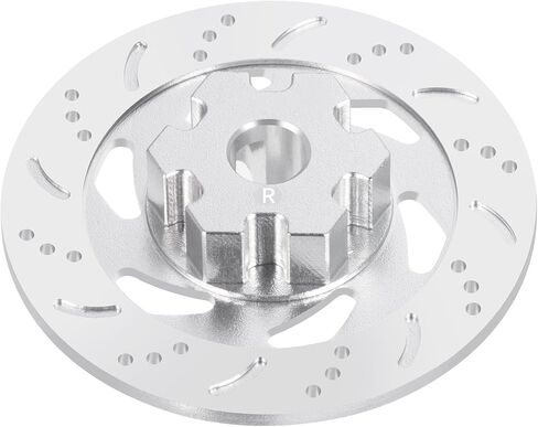 RC Brake Disc Aluminum Wheel Rim Hex Hub Brake Disc 4Pcs for 1/7 TRX UDR Unlimited Desert Racer RC Car (Silver) in Saudi Arabia
