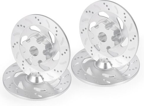 RC Brake Disc Aluminum Wheel Rim Hex Hub Brake Disc 4Pcs for 1/7 TRX UDR Unlimited Desert Racer RC Car (Silver) in Saudi Arabia