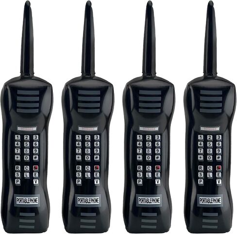 4 حزمة قابلة للنفخ هاتف كبير قابلة للتنفاز الرجعية جينت تفجير الدعائم الهاتف المحمول لمدة 80s التسعينات هوب هوب مواد زخارف حفلة عيد ميلاد اللوازم in Kuwait