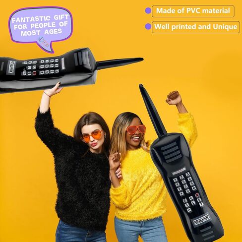 4 حزمة قابلة للنفخ هاتف كبير قابلة للتنفاز الرجعية جينت تفجير الدعائم الهاتف المحمول لمدة 80s التسعينات هوب هوب مواد زخارف حفلة عيد ميلاد اللوازم in Kuwait