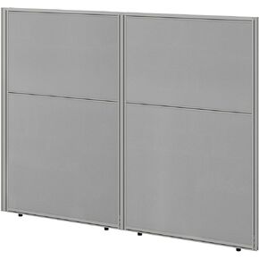 Bush Business Furniture Easy Office White 60W × 45H لوحة مع موصل الزاوية ، النسيج الرمادي الفضي