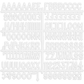 Lusofie Felt Board Letters, 3/4 Inch Letter Board Letters Plastic Letter Board Sign Multipurpose Message Board Letters with Letters Numbers and Symbols Only for Felt Letter Board, 441Pcs(White)