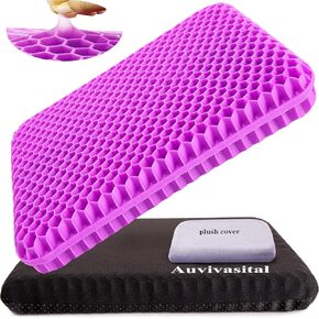 Extra Thick Gel Seat Cushion for Long Sitting, With Plush Cover, Pressure Relief Cushion for Back, Hip, Sciatica, Tailbone Pain, Seat Cushion for The Car, Office, Wheelchair, Stadium.(Rose Pink)