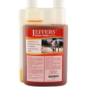 Jeffers Motion Potion Liquid Horse Joint Supplement | 28 Day Supply | Cherry Flavored Horse Joint Supplement w/Glucosamine, MSM, Chondroitin, and Sodium Hyaluronate