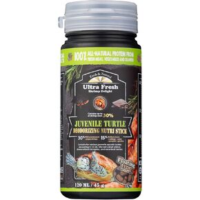 Ultra Fresh Floating Juvenile Turtle Food, All Natural Ingredients, Wild Sword Prawn, w/Deodorizing Probiotics, Juvenile Turtle Deodorizing Nutri Stick 1.6 oz