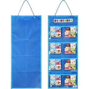 Storage Case for Little Tikes for Story Dream Machine Books Starter Set, Hanging Organizers for Story Collection, Display Case for Littles Character Collection, Books, Audio Play Character (Blue)