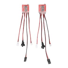 Brushed Electric Speed Controller, 30A RC Brushed ESC for DIY Mini RC Car or Boat w Brake, Two Way RC Brushed Motor Speed Controller for SCX24 1/24, Wltoys K969 1/24
