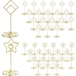 40pcs Table Number Holders,3.35 inch Place Card Holders,Table Number Stands,Table Card Holder, Photo Picture Holders for Centerpieces, Wedding, Party, Birthday
